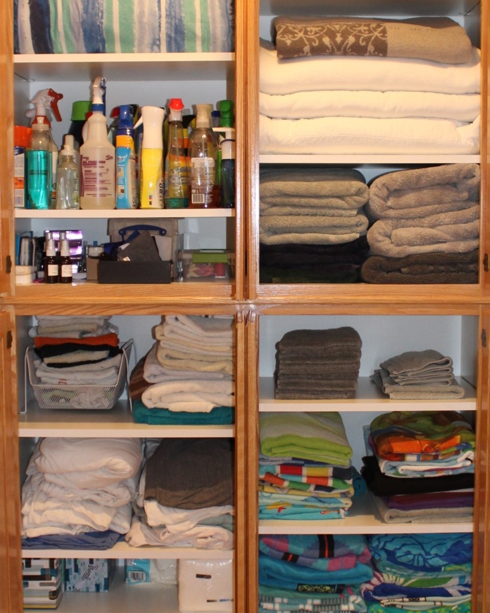 Linen Closet after organizing