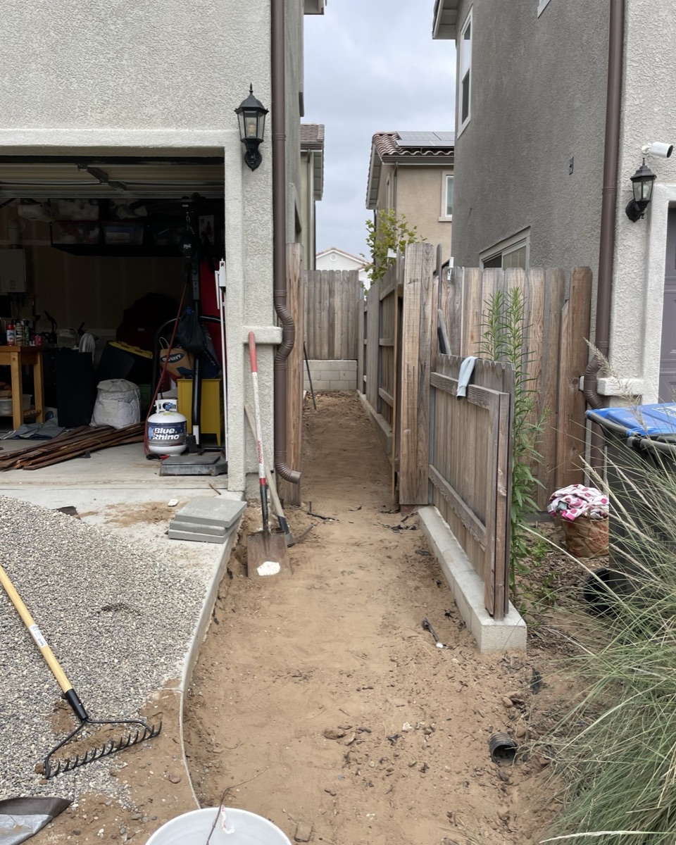 Side Yard before organizing