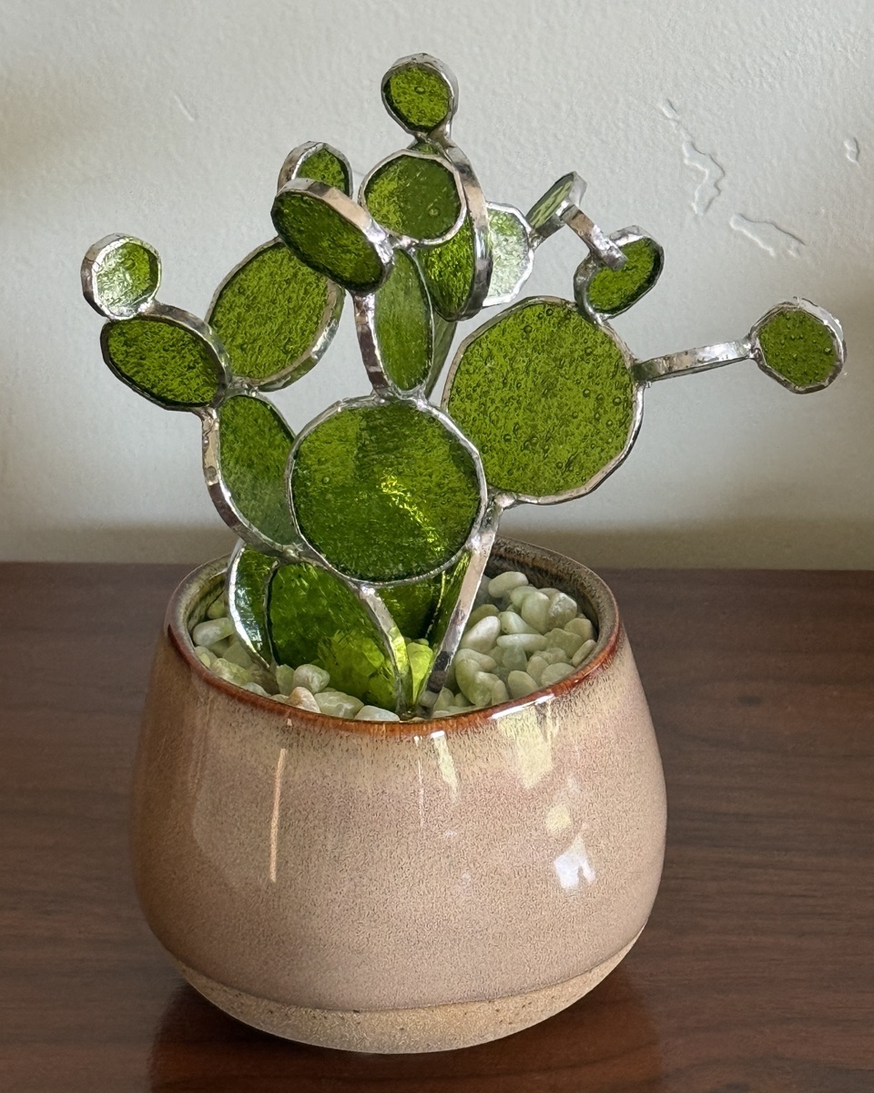 Lime Prickly Pear in Ceramic Vase