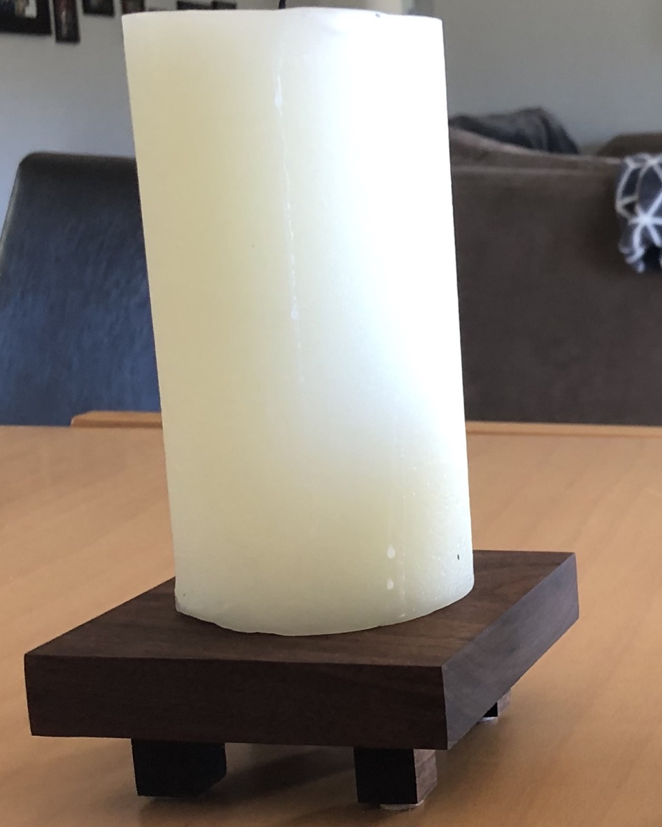 Walnut Candle Holder
